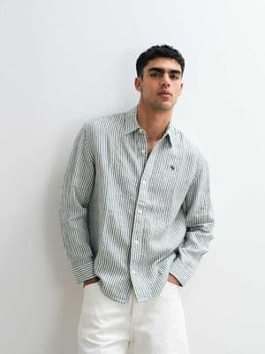 Abercrombie & Fitch 100% linen long sleeve shirt