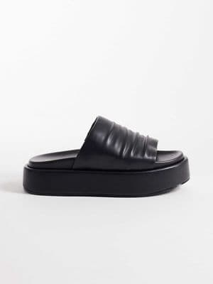 London Rebel Wide Fit flatform slides