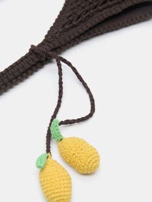 Pull&Bear Embellished macramé tote bag