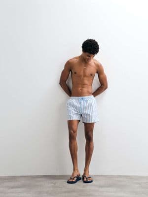 South Beach striped swim shorts