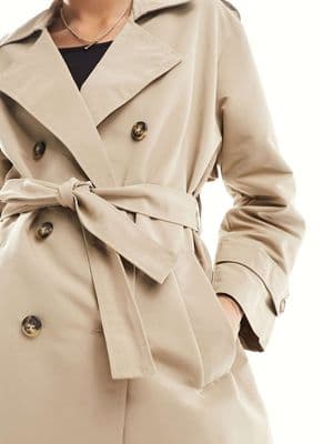 Vero Moda longline belted trench coat