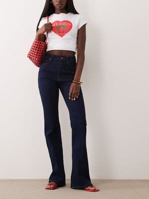Good American good legs flare jeans