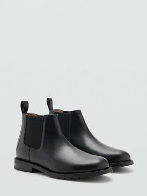 Mango 100% leather Chelsea boots