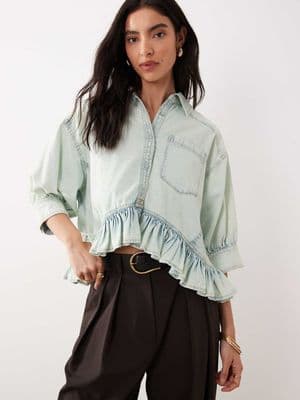Free People bailey denim shirt