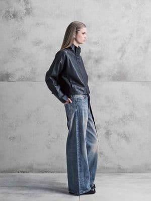 AllSaints Ryder funnel neck relaxed leather jacket