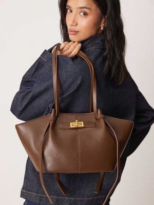 Gina Tricot small faux leather tote bag