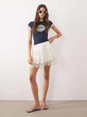 Abercrombie & Fitch boho ruffle rara skirt