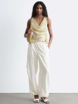 & Other Stories drawstring balloon shape cotton pants