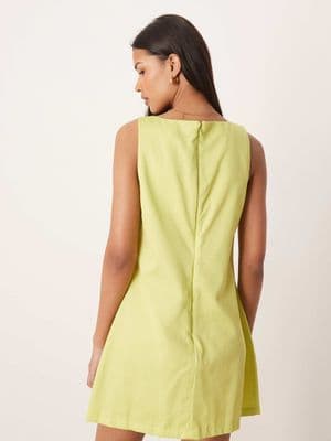 ASOS DESIGN slash neck keyhole mini sundress