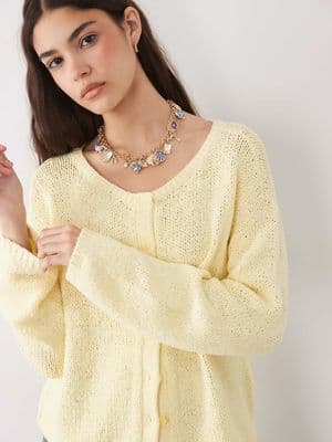 Abercrombie & Fitch button up lightweight knit micro cardigan