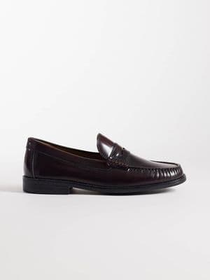 Jack & Jones leather penny loafers
