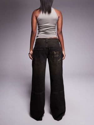 I.AM.GIA Misty low rise sand washed baggy cargo jeans