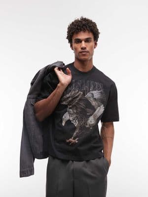 AllSaints x ASOS Exclusive Eagle graphic vintage logo t-shirt