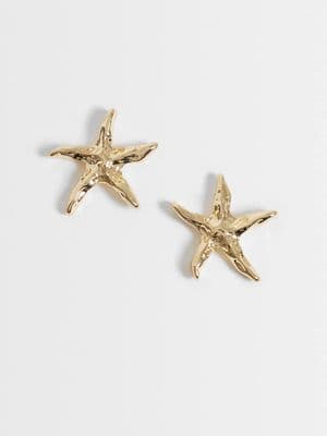 DesignB London starfish stud earrings
