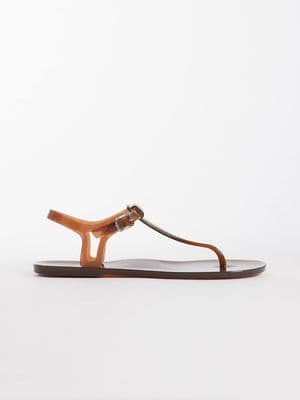 Mango toe post jelly sandals