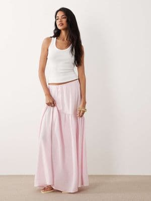 Gina Tricot dropped waist maxi skirt