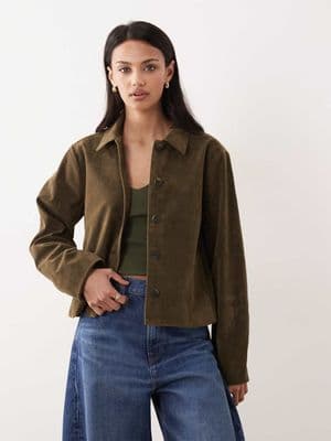 Gina Tricot faux suede short jacket