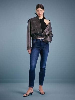 Good American always fits good legs skinny jeans