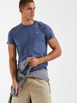 Hollister slim fit icon logo crew neck T-shirt