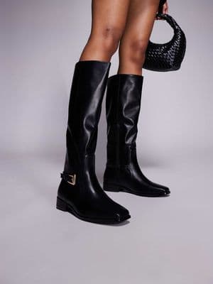 Public Desire Wide Fit Mackie knee boots