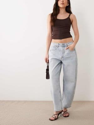 Good American good barrel jeans