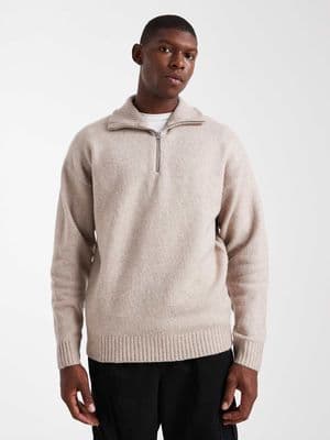 Jack & Jones fluffy quarter zip sweater