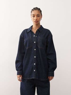 Noisy May oversized denim shirt
