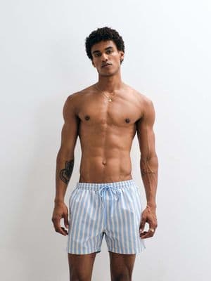 South Beach striped swim shorts