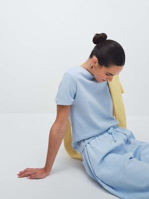 Mango 100% cotton round neck t-shirt