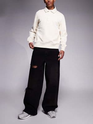 Courtside baggy denim jeans