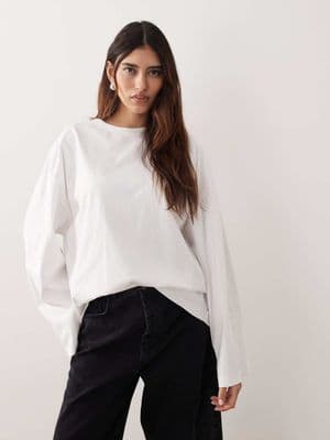 ARRANGE cotton oversized long sleeve t-shirt