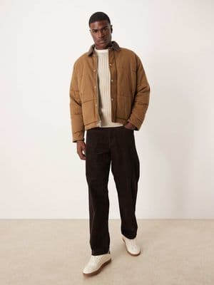 Abercrombie & Fitch washed twill puffer jacket