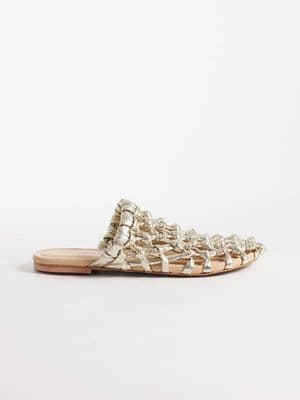 Bronx Ann-aya woven flat mules
