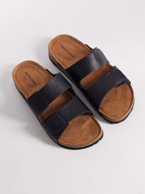 Jack & Jones faux leather strap sandals