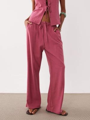 Miss Selfridge linen blend pull on pants