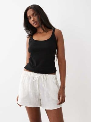 Gina Tricot pull on lightweight drawstring shorts