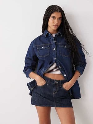 Miss Selfridge long sleeve easy denim shirt