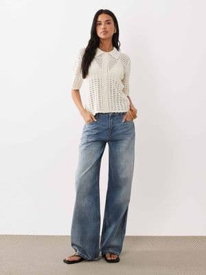 JDY short sleeve crochet cardigan