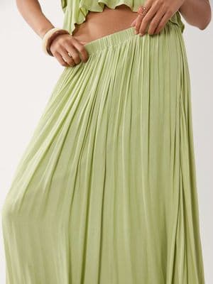 Gina Tricot wide sheer maxi skirt