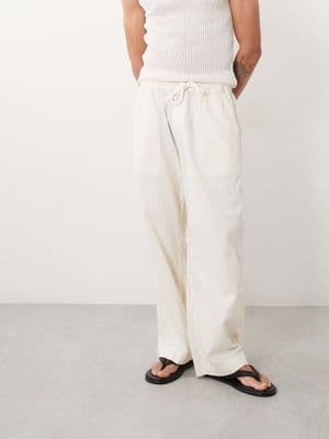Abercrombie & Fitch cotton rich baggy seersucker pants