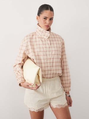 Miss Selfridge scallop detail windbreaker
