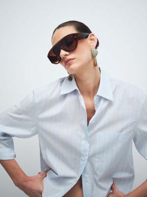 Mango 100% cotton long sleeve shirt