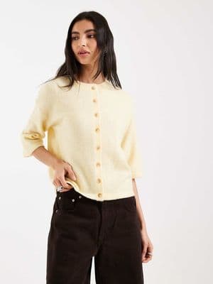 Brave Soul short sleeve relaxed fit knit cardigan