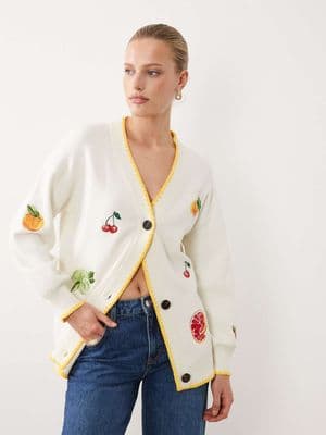 Never Fully Dressed knit fruit cardigan