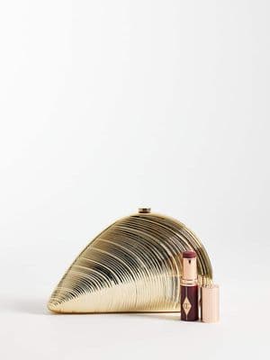 My Accessories shell metal clutch bag