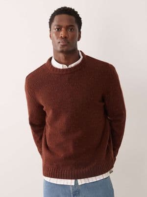 ARKET wool alpaca blend crew neck relaxed fit sweater