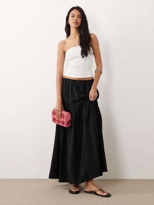 Gina Tricot dropped waist maxi skirt