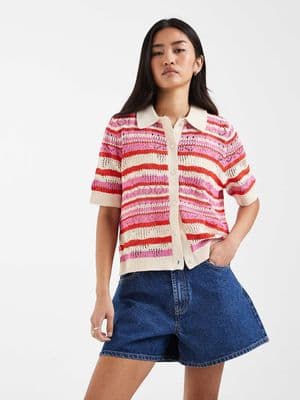 ONLY short sleeve crochet cardigan