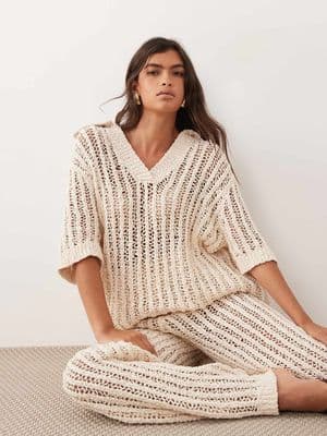 ARRANGE crochet collared top