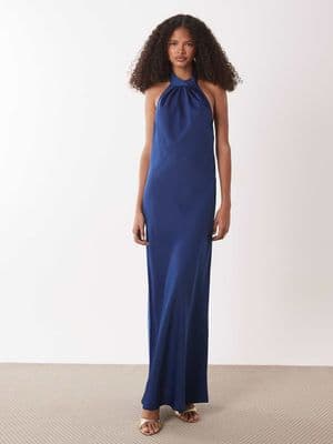 JDY halter neck satin maxi dress